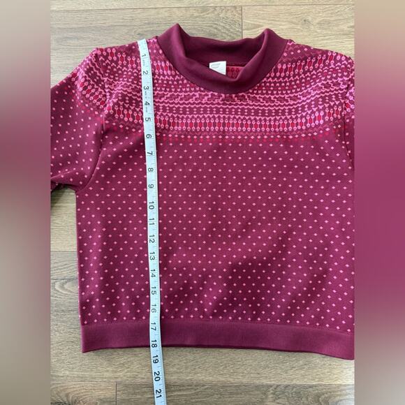 Fabletics Holly Seamless Cropped Long Sleeve Fair Isle Top Size XL - Picture 10 of 10